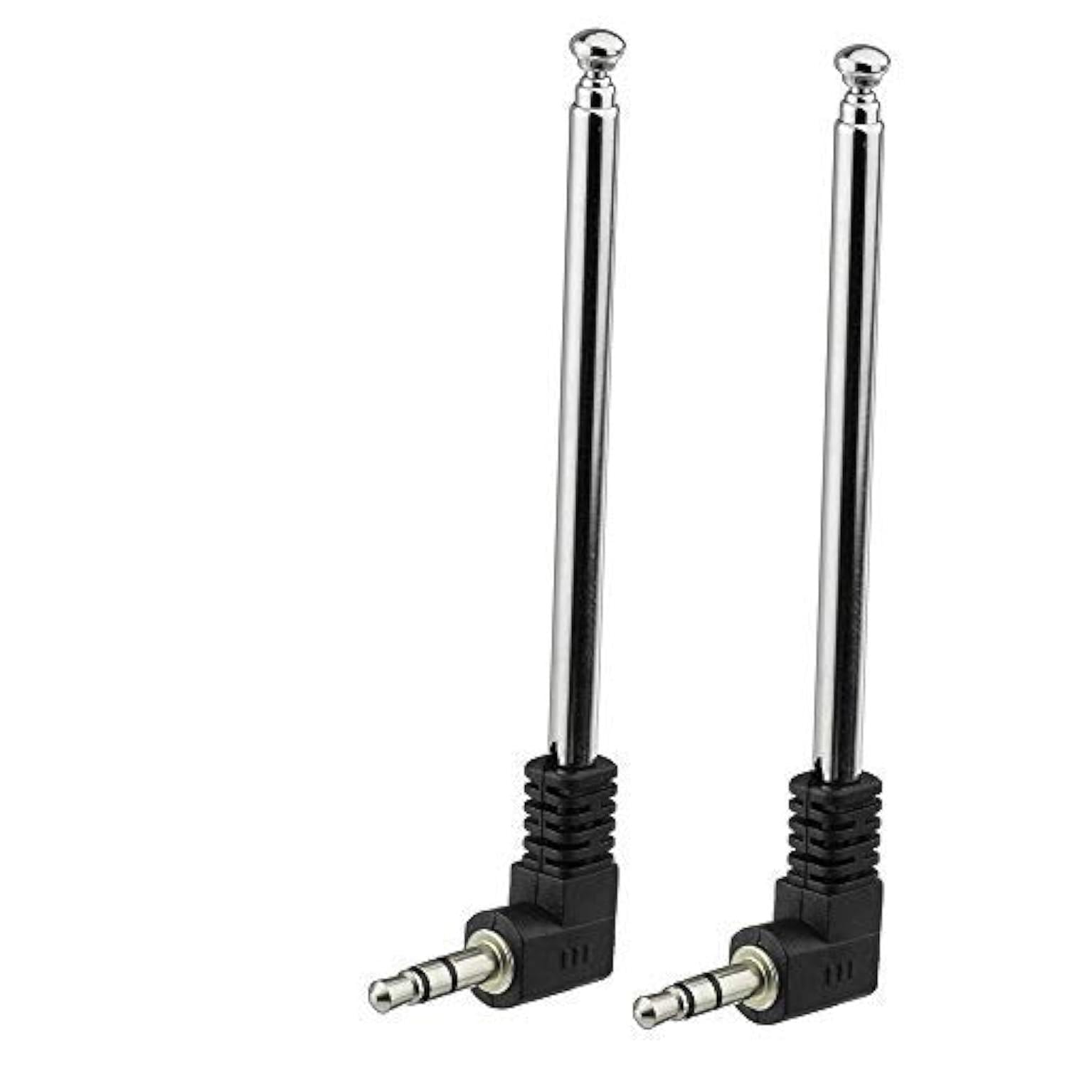 Bingfu Telescopic FM Antenna (2-Pack) with 3.5mm Connector Compatible with Mobile Cell Phone FM Radio Bose Wave Music System Indoor Radio Bluetooth Stereo Receiver AV Audio Vedio Home Theater Receiver