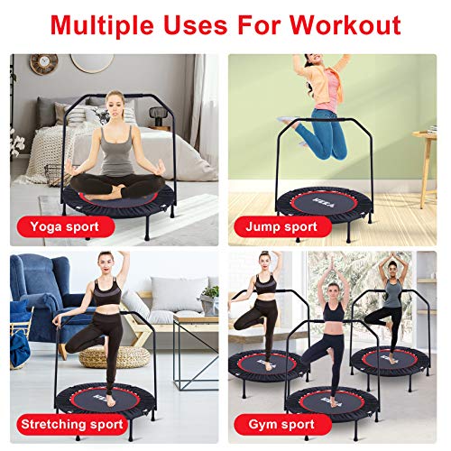 HEKA Foldable Mini Trampoline for Adults, 40" Rebounder Trampoline with Handle Adults Workout