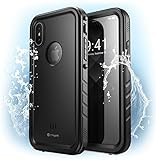 iPhone X Case, Clayco [Omni] Waterproof Full-body Rugged Case with Built-in Screen Protector for Apple iPhone X / iPhone 10 2017 Release (Black)