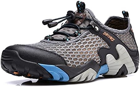 CraneLin Outdoor Hiking Shoes Walking Sneaker Boating Water & Trail Shoes for Men Women CRHW2031-Grey-46