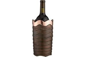 nambe Copper Canyon Wine Chiller | 7.5 Inch Wine Cooler Bucket to Keep Wine Cold | Insulated Wine Bottle Chiller for Parties, and Cocktail Bar | Designed by Lisa Smith