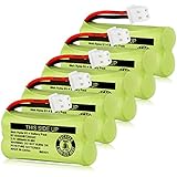 iMah BT183342/BT283342 2.4V 400mAh Ni-MH Battery Pack, Also Compatible with AT&T VTech Cordless Phone Batteries BT166342/BT266342 BT162342/BT262342 2SN-AAA40H-S-X2, Pack of 5