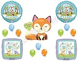 It's A Boy Woodland Friends Baby Shower Balloons Decoration Supplies Fox Chevron by Anagram