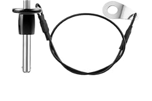 ZOWZEA 304 Stainless Steel Quick Release Pin 0.24 Inch(6mm) Diameter Ball Locking Pin with Push Button Lanyard Cable Usable Length 0.78"(20mm)