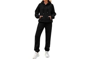HEEKPEK Womens 2 Piece Sweatsuit Lounge Sets Outfits Track Suits Hoodies Sweatshirt Sweatpants Joggers Matching Set 2025 Fall