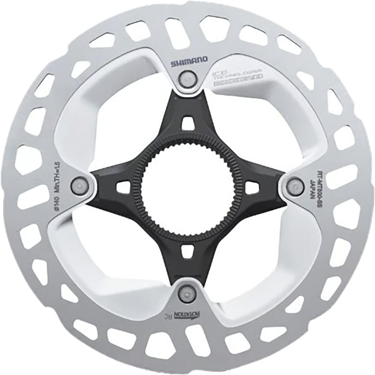 SHIMANO XT RT-MT800 Centerlock Disc Rotor Silver, 140mm