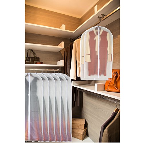 Garment Bag Clear 24'' x 54'' Long Dress Garment Bags White Breathable