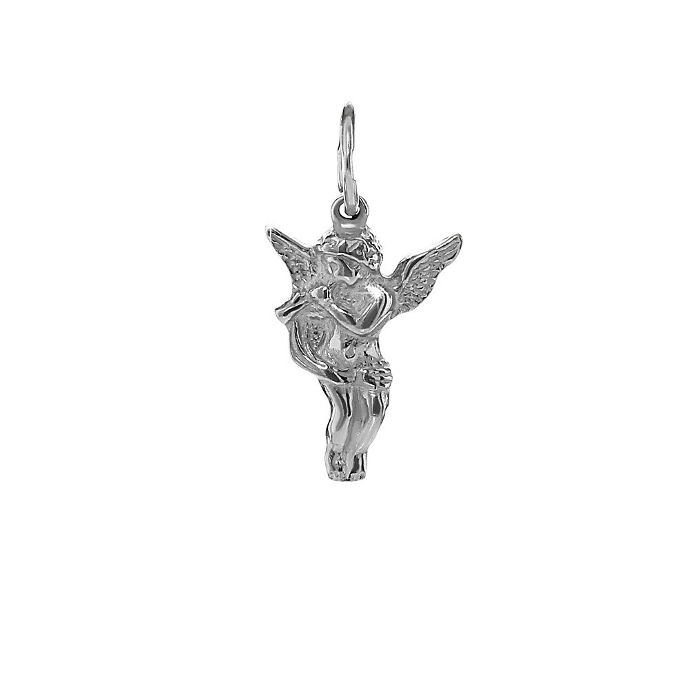 NKlaus necklace pendant 925 sterling silver angel baby children guardian angel with flute 6201