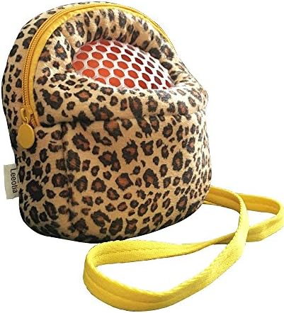 Leeotia Small Pet Carrier Bag Animal Outgoing Bag with Shoulder Strap Portable Travel Handbag Backpack for Hedgehog Hamster Mouse Rat Sugar Glider Squirrel Chinchilla Rabbit (Medium, Yellow)