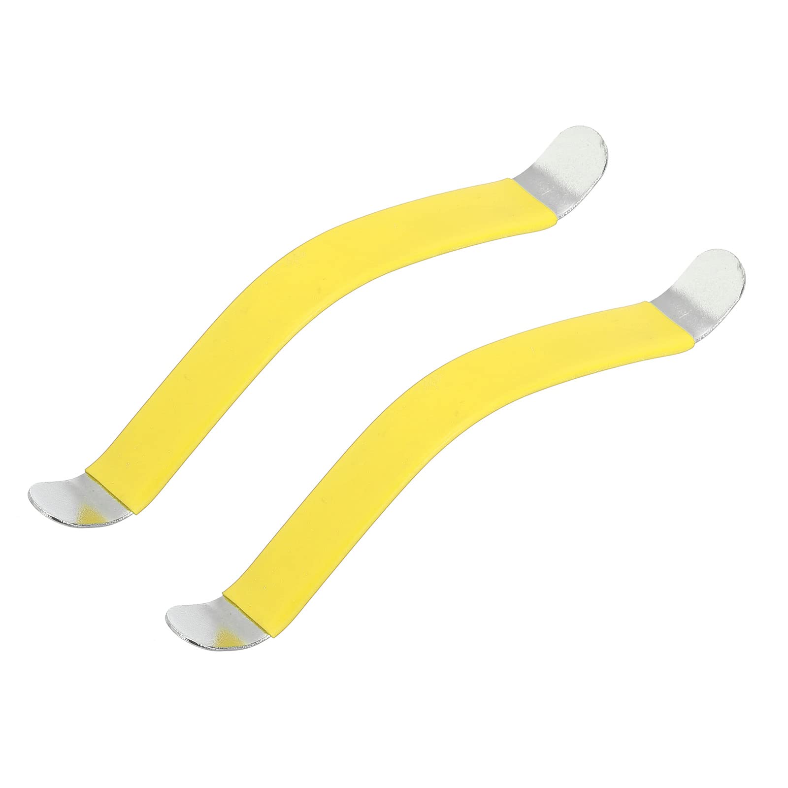 PATIKIL Guitar String Spreaders Rubber Coated Fretboard Cleaning Tools Stainless Steel Yellow for Guitar Maintenance and Care Pack of 2