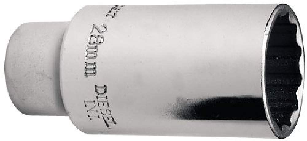 Draper 21833 Expert HGV Diesel Injector Socket, 28mm, 1/2" Square Drive, Blue