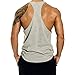 InleaderStyle Men's Gym Cotton Tank Tops Muscle Stringer Tank Tops -Gy-S