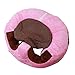 HS Infant Support Seat Baby Safe Sitting Chair Nursery Pillow Protectors for 3-16 Months (Pink Brown)