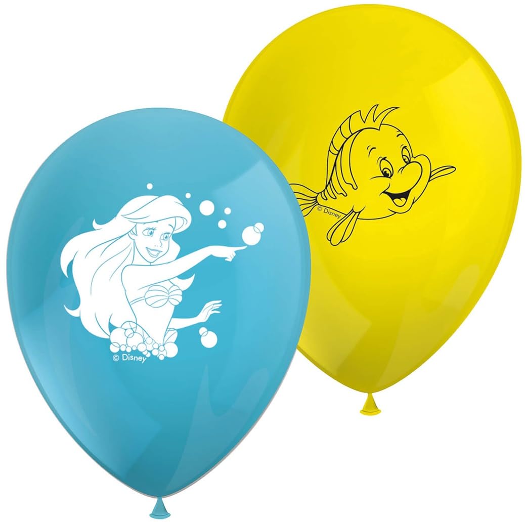 Procos Ariel Curious Printed Latex Balloons (8pk)