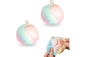 Wax Cracking Squishy, Crispy Stress Balls, Snowball Crunch Squishy, Soft Gel Fidget Toy with Crackable Texture (Pink*2)