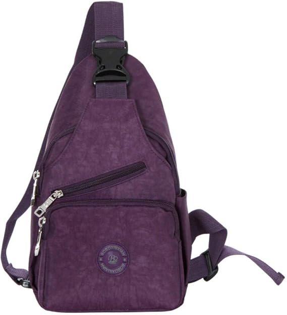 Sling Backpack Sling Bag Trekking Shoulder Bag, Washed Nylon Cloth Bag