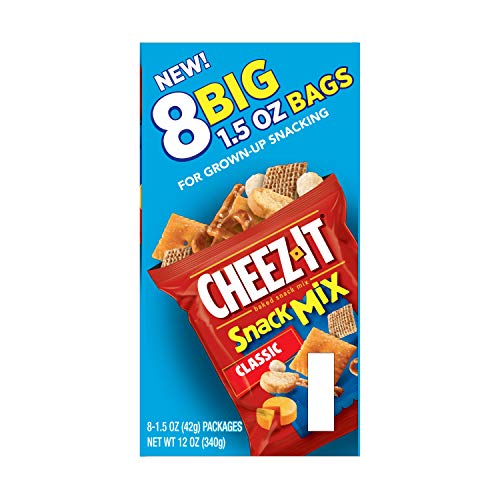 CheezIt Baked Snack Mix, Classic, Single Serve, 1.5 oz Bags (8 Count