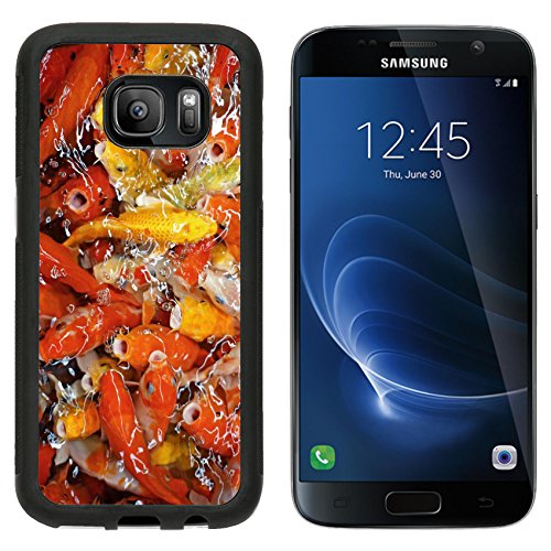 MSD Premium Samsung Galaxy S7 Aluminum Backplate Bumper Snap Case fancy carp or koi fish in pond IMAGE 43431159