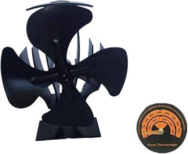 Ventilador De Estufa De 4 Palas Con Funcionamiento Silencioso Para Leña