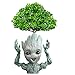 Newest 16cm Cute Hands up Baby Groot Flowerpot Pen Pot Planter Pot Guardians of The GalaxyTree Man Action Figures Birthday Toy Gifts