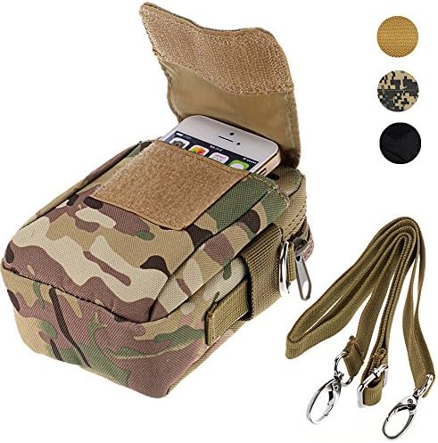 EDC Pouch, Lansday Tactical Sling Bag Admin Waist Hip Belt bag pack - Military Utility Gadget Pouch Gear Shoulder Saddlebag with Cell Phone Holster Holder (ACU)