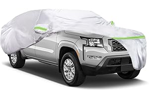 QUYDDC 360°6 Layers All Weather Thicked Car Cover Universal Fit for Pickup Truck Body Length 180"-206", Waterproof, Snow Proof, UV Proof, Scratch Proof, Bird Droppings Proof with 6 Reflective Strips