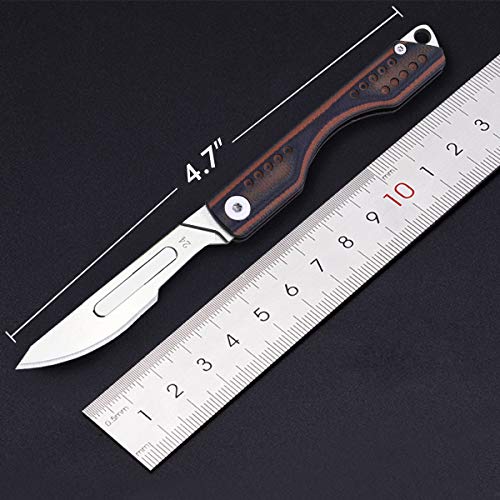 edcfans Folding Pocket Knife G10 Handle, Skinning Knives for Hunting