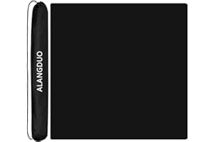 ALANGDUO Large Mahjong Mat with Black Carrying Bag, Anti Slip and Noise Reduction Table Cover for Mahjong, Poker, Card Games, Dominoes, Board Games, Slip Resistant Mat (34.5 X 34.5 Inches) (Mat-BLACK)