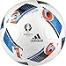 adidas Performance Euro 16 Top Glider Soccer Ball, White/Bright Blue/Night Indigo, 4