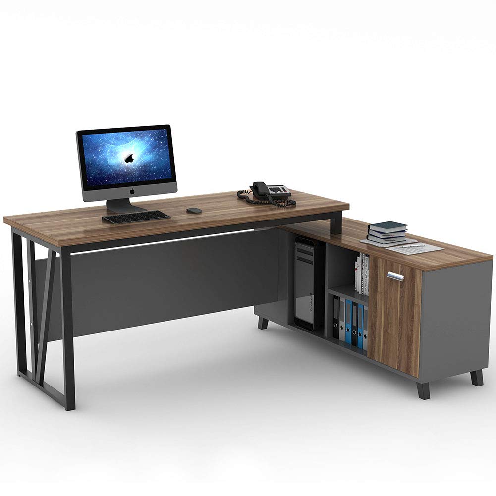 Buy Tribesigns L Shaped Computer Desk, Large Executive Office Desk, 55