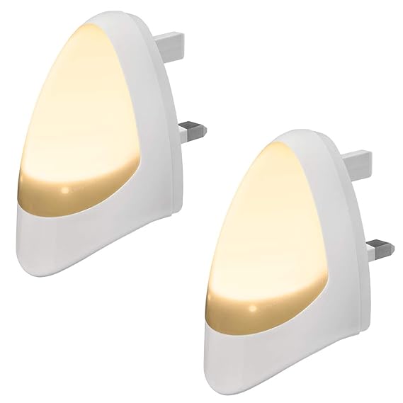 2 Pack LED Night Light Plug in Wall Automatic Dusk to Dawn Sensor Warm