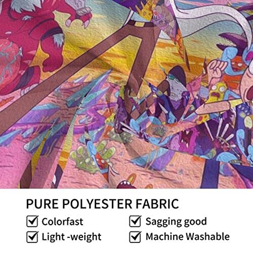 ZHENKEAI Funny Cartoon Tapestry Psychedelic Anime Starry Tapestry Boy Gift Party Dormitory Living Room Bedroom Art Wall Hanging (Colorful Anime2)