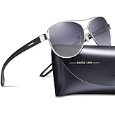 CARFIA Polarized Sunglasses for Women UV Protection Ultra-Lightweight Comfort Metal Frame Driving Glasses CA3210