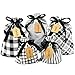 Appleby Lane Fabric Gift Bags (Standard Set, Plaids & Stripes) Set of 5 100% Cotton bags, three 16