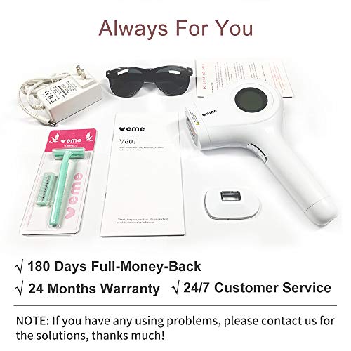 IPL Hair Removal Device Veme 500000 Flashes ICE Cooling Home Use Hair Remover for Face, Armpits, Bikini Line, Legs