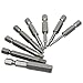 Tonsiki 8pcs 1/4 Inch Hex Shank 50mm Length S2 Steel Inner Hexagon Head Drill Screwdriver Set Bits