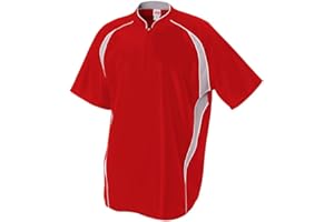 AUTHENTIC BASEBALL SHOP Baseball/Softball 1/4 Zip 2-Color Warm-Up Jacket Windbreaker (6 Colors, 10 Youth/Adult Sizes)