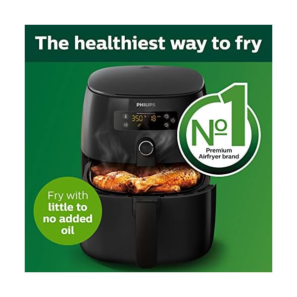 Philips Kitchen Appliances Premium Digital Airfryer with Fat Removal Technology + Recipe