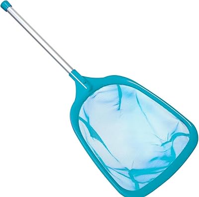 LATERN 60cm Pool Skimmer Net with Aluminum Pole Fine Mesh Green