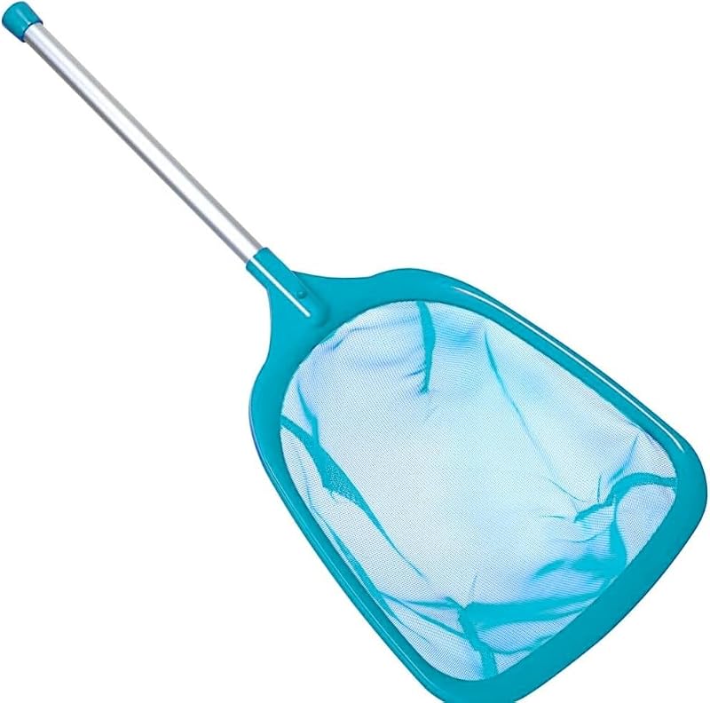 LATERN 60cm Pool Skimmer Net with Aluminum Pole Fine Mesh Green