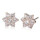 JOYEN Swarovski Elements Crystal Drop Dangle Earrings Stud For Women (flower earrings stud)