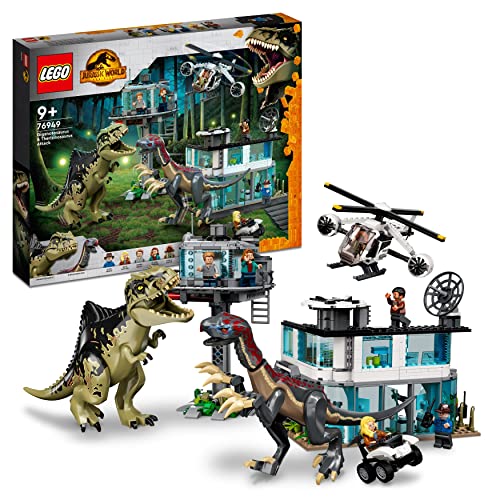 LEGO 76949 Jurassic World L’Attaque du Giganotosaurus et du Therizinosaurus, Jouet de Construction…