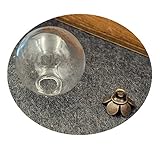10set mini empty clear glass ball bottle with five Petal cap glass dome cover glass vial pendant (18mm ball, bronze cap)