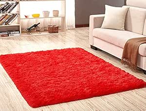 LIYINGKEJI Alfombras Modernas Super Suaves de la Pelusa, 80X120 CM