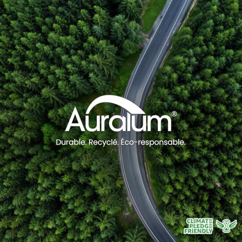Auralum Round Thermostatic Shower Mixer Tap Zinc and Plastic Thermostatic Shower Column, Anti-Burning Cold Body, Anti-Limescale Shower Faucet, Precise Temperature Control 38°C