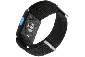 YIN SONG Sport Mesh Nylon Armband Compatible with Wahoo Fitness TICK FIT Heart Rate Sensor Replacement Strap - Black, Large