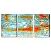 wall26 Canvas Print Wall Art Set Blue & Orange Vibrant Brushstroke Collage Abstract Shapes Illustrations Modern Art Chic Colorful Multicolor Ultra for Living Room, Bedroom, Office - 24