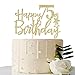 Gold Glitter Happy 75th Birthday Cake Topper - 75 Sign Cake Topper - Cheers to 75 Years Party Supplies - 75th Birthday Party Decoration