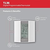 Honeywell Home T136C110AEU Thermostat Programmable Blanc view 4