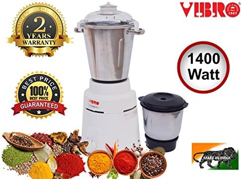 Vibro Duster Mixer Grinder with Ball Bearing Motor (Commercial Purpose) 1400 Watt (White)